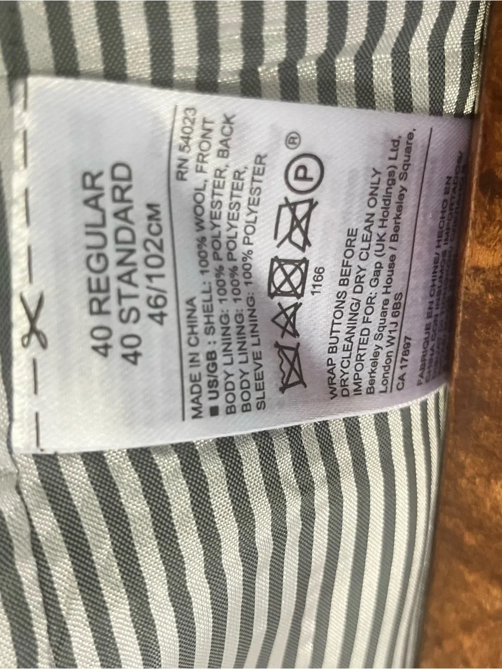 Banana Republic Gray Windowpane Italian Wool Suit